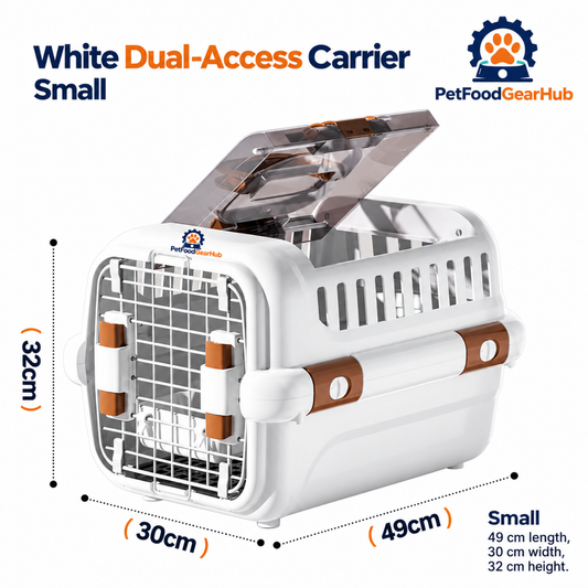 PetFoodGearHub White Dual-Opening Pet Carrier - Small - product view