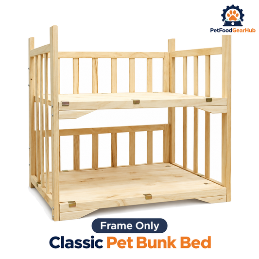 PetFoodGearHub Frame Only | Classic Pet Bunk Bed