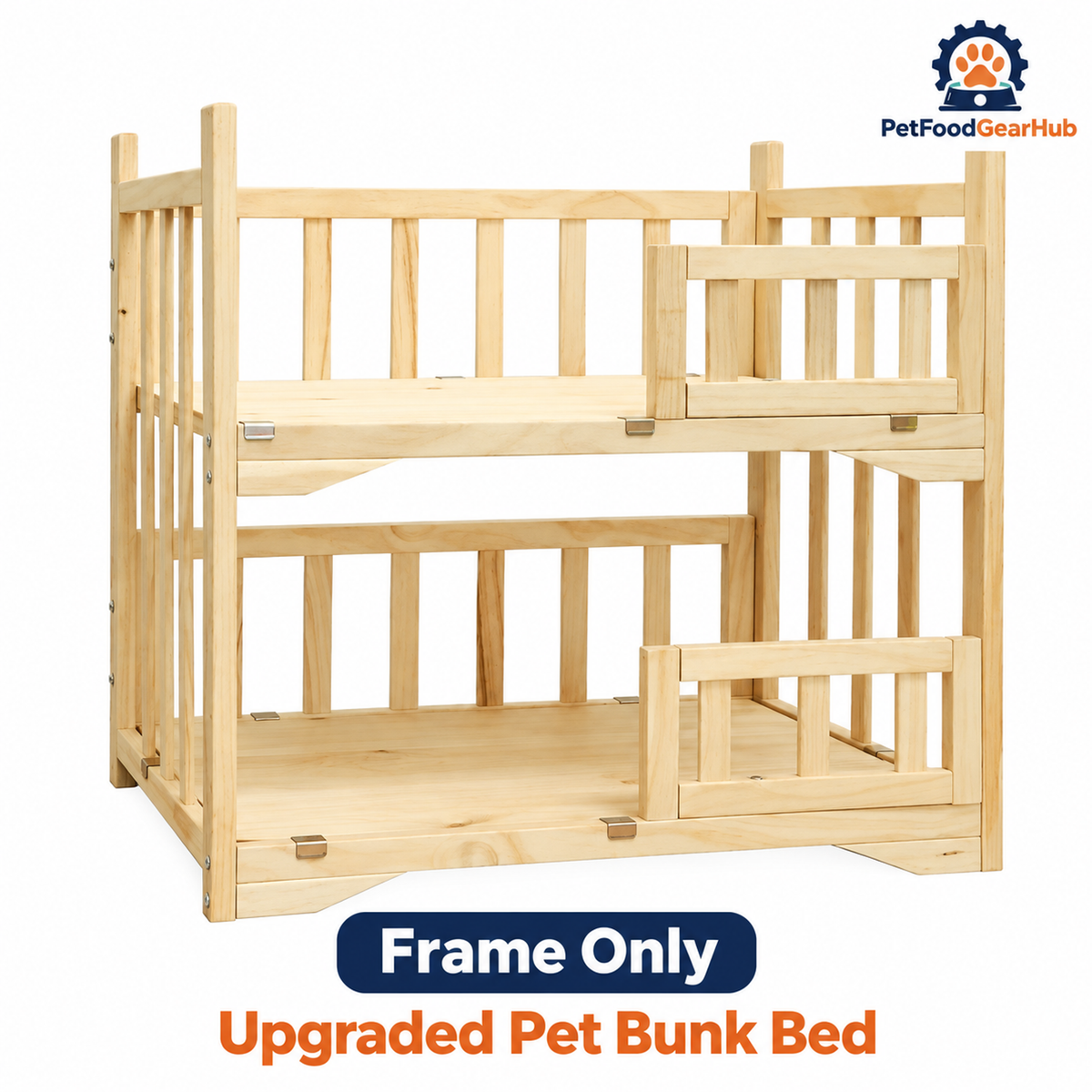 PetFoodGearHub Frame Only | Upgraded Pet Bunk Bed