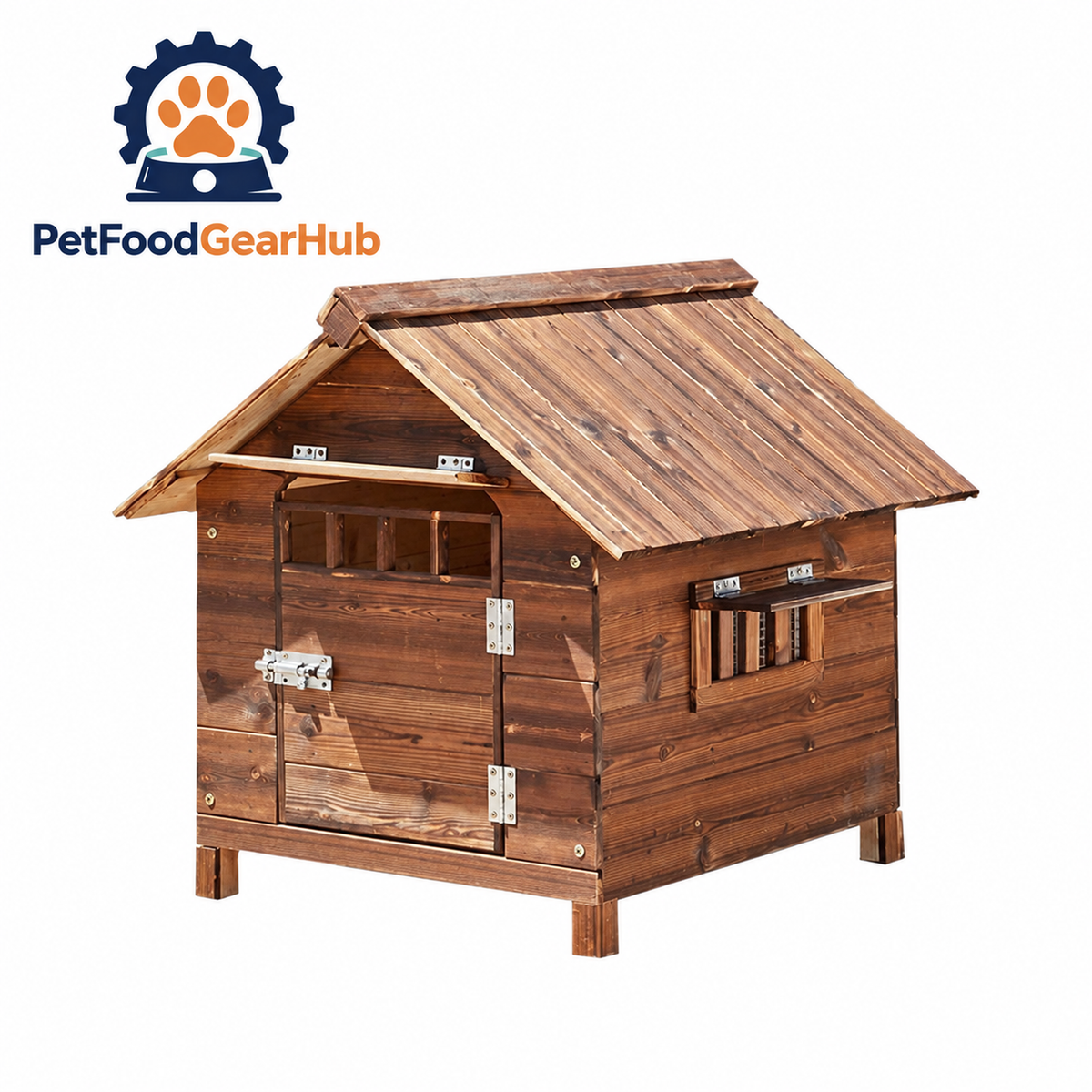 PetFoodGearHub Wooden dog house product view