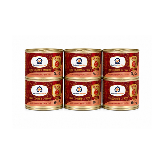 PetFoodGearHub FPMR turkey recipe complete wet cat food, six-can pack