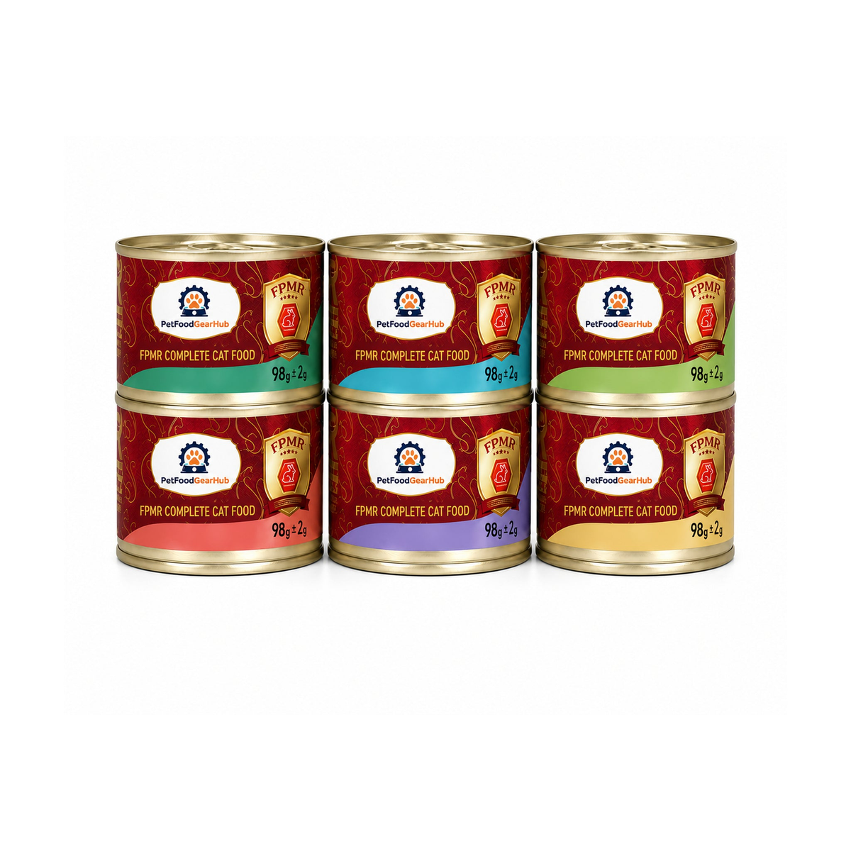 PetFoodGearHub FPMR assorted recipes complete wet cat food, six-can pack