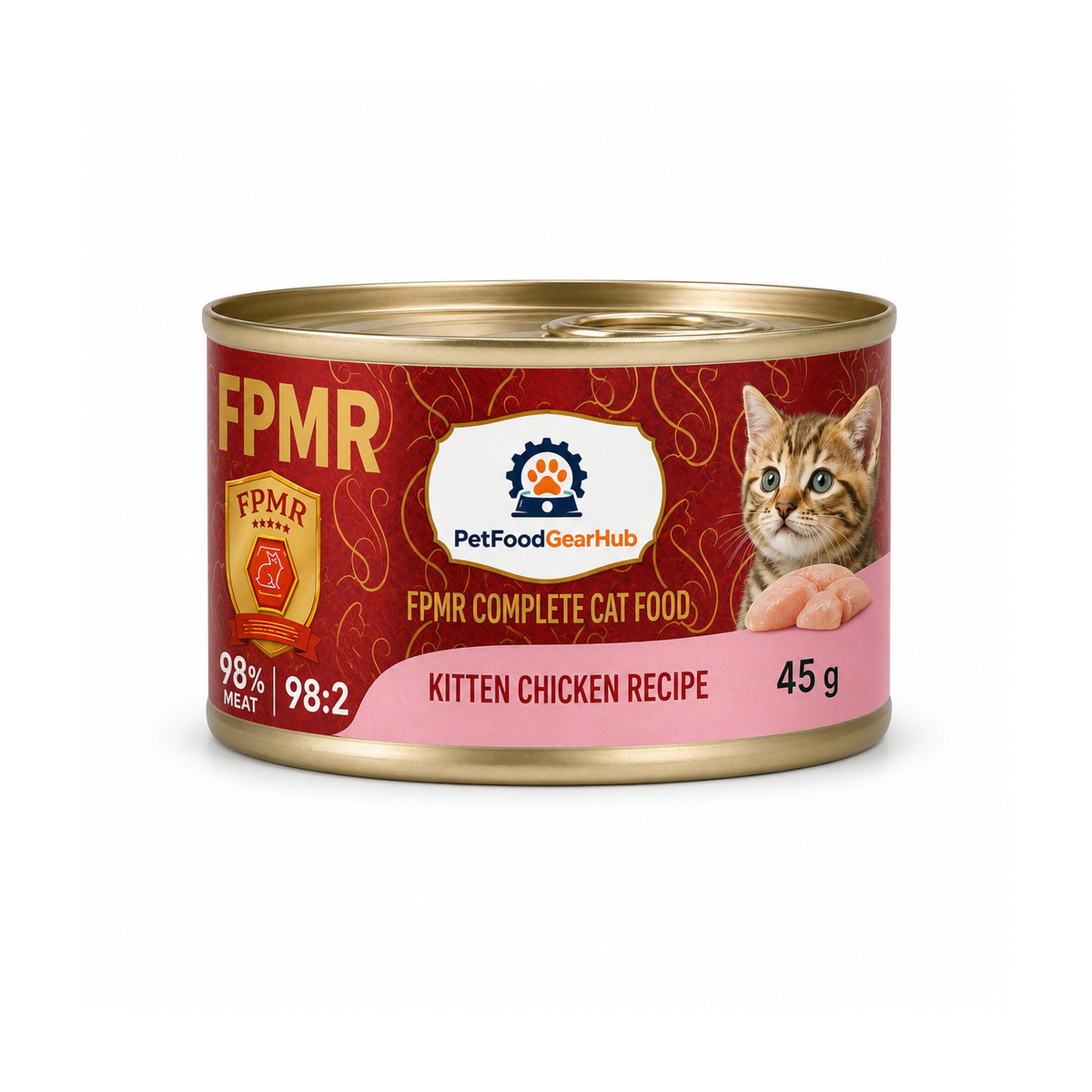 PetFoodGearHub FPMR kitten chicken recipe complete wet cat food, one 45 g can