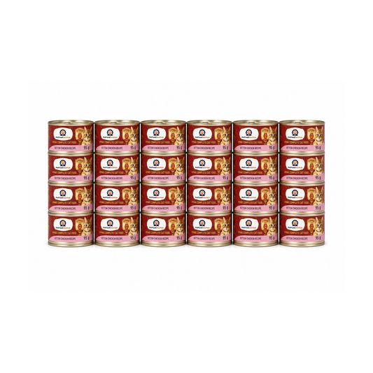 PetFoodGearHub FPMR kitten chicken recipe complete wet cat food, 24-can pack