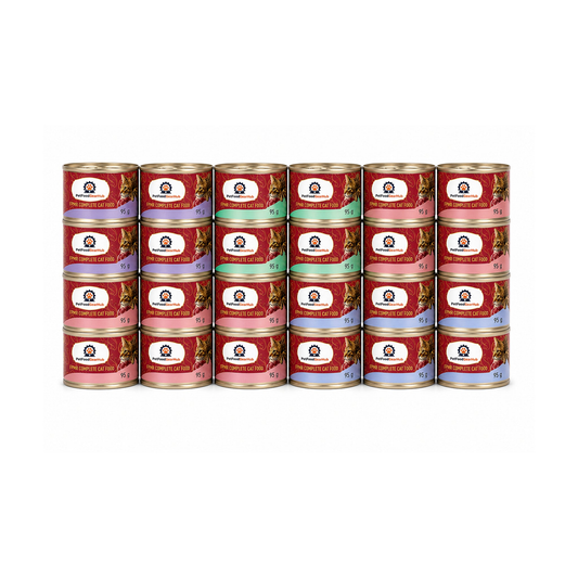 PetFoodGearHub FPMR assorted recipes complete wet cat food for adult cats and kittens, 24-can pack