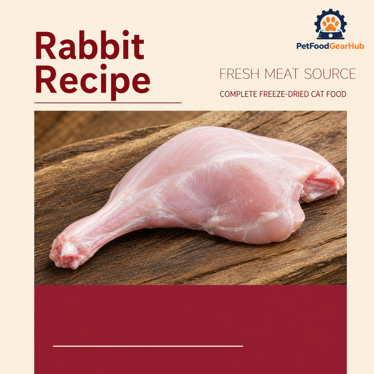 Rabbit recipe fresh meat source for complete freeze-dried cat food