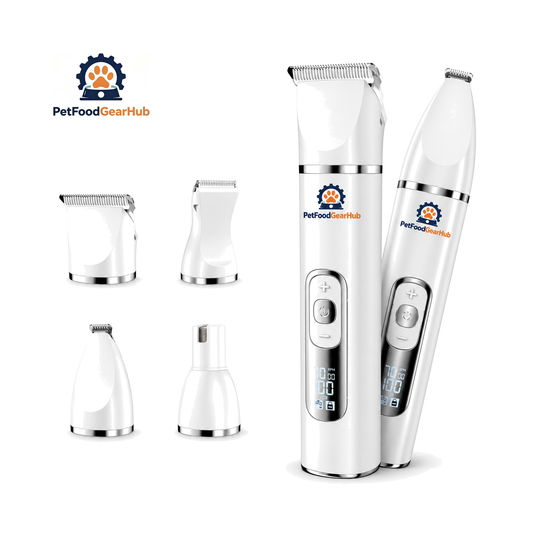 PetFoodGearHub 4-in-1 Cordless Pet Grooming Trimmer on a pure white background