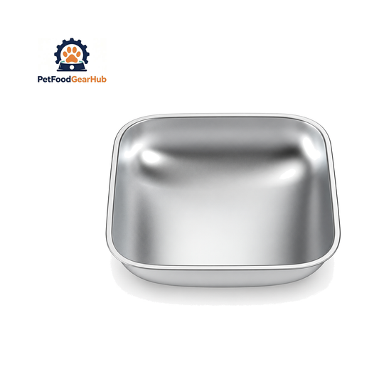 PetFoodGearHub Replacement Stainless Steel Feeder Bowls on a pure white background