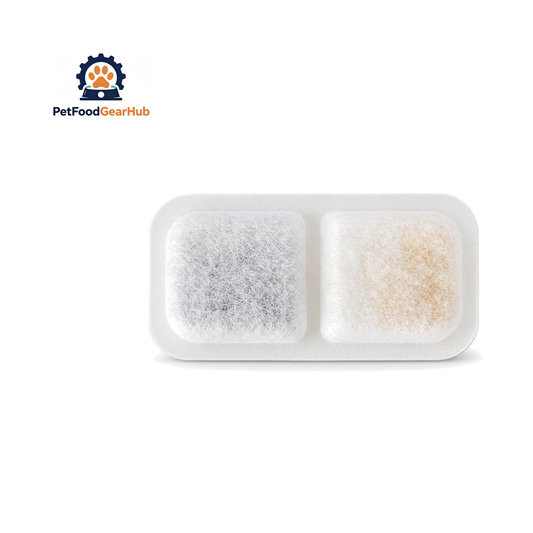 PetFoodGearHub PFGH PW13 US 2.2 L Fountain Filter Set on a pure white background