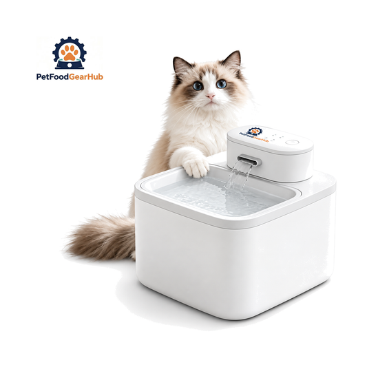 PetFoodGearHub 2.2 L Cordless Pet Water Fountain on a pure white background