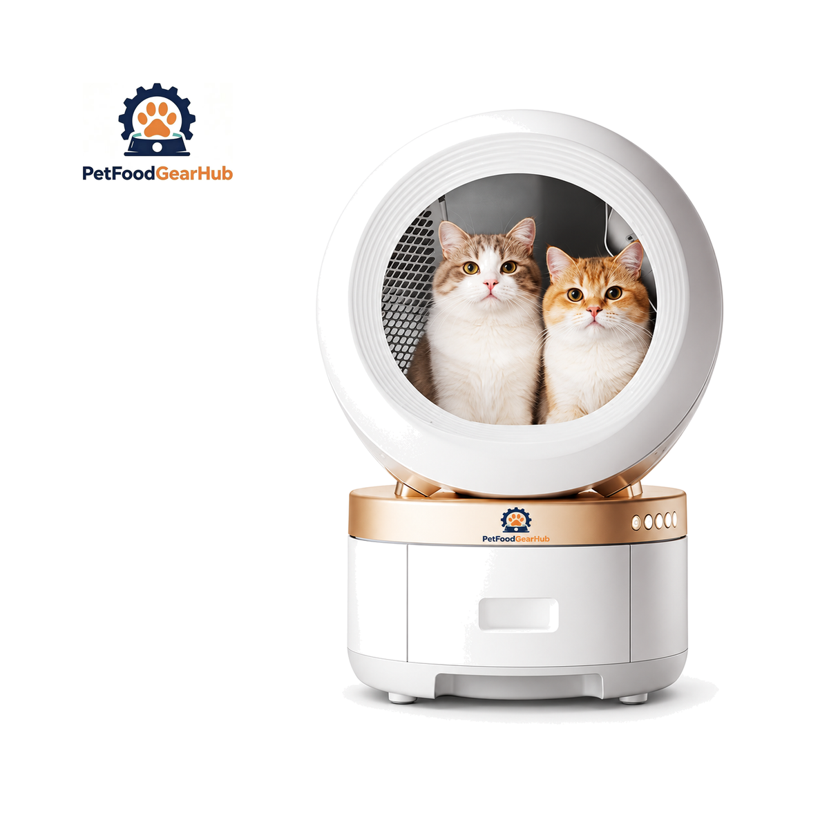 PetFoodGearHub PFGH LR10 Prime US Automatic Cat Litter Box on a pure white background
