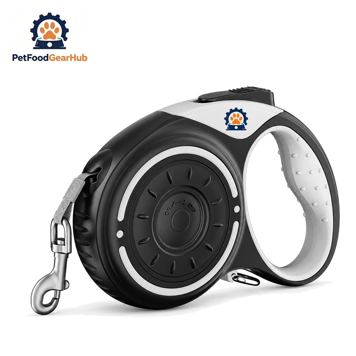 PetFoodGearHub Retractable Dog Leash — Gray 4 m Leash, up to 20 kg