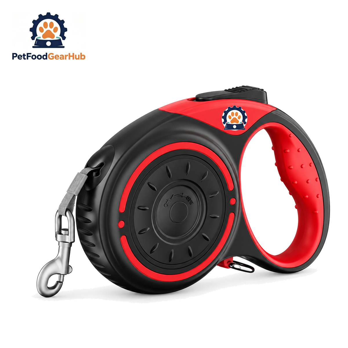 PetFoodGearHub Retractable Dog Leash — Red 5 m Leash, up to 36 kg