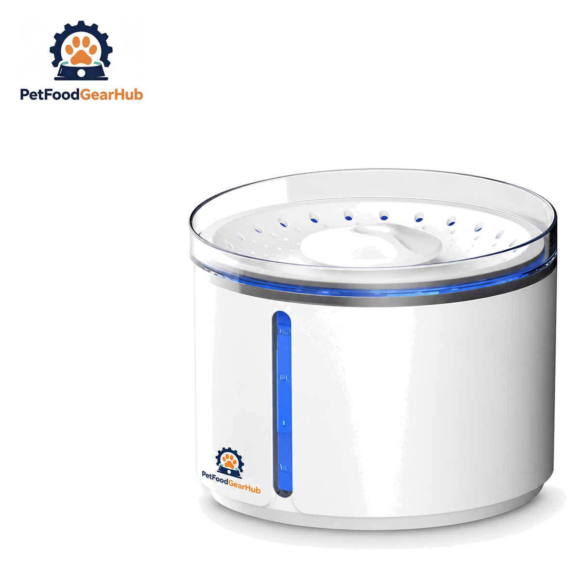 PetFoodGearHub PFGH D03 US 1 L Pet Water Fountain — 2.2 L Bubbling Water Fountain