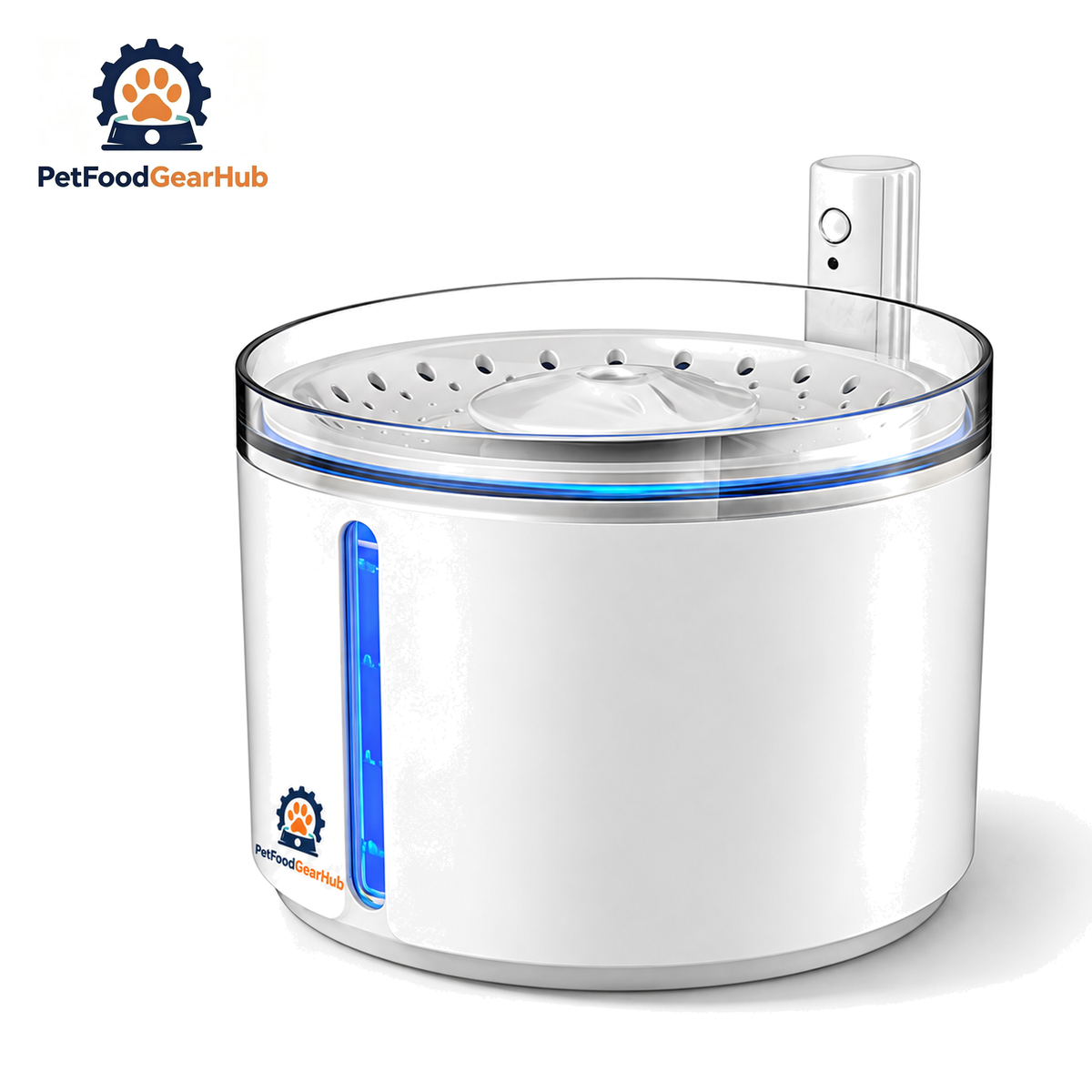 PetFoodGearHub PFGH D03 US 1 L Pet Water Fountain — 2.2 L Cordless Sensor Water Fountain