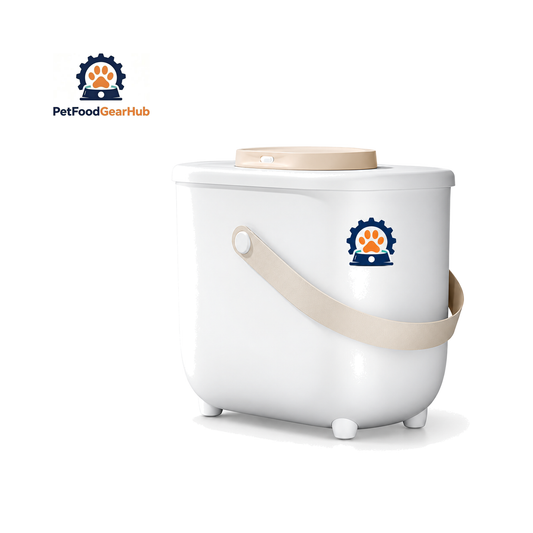 PetFoodGearHub Vacuum Pet Food Storage Container on a pure white background