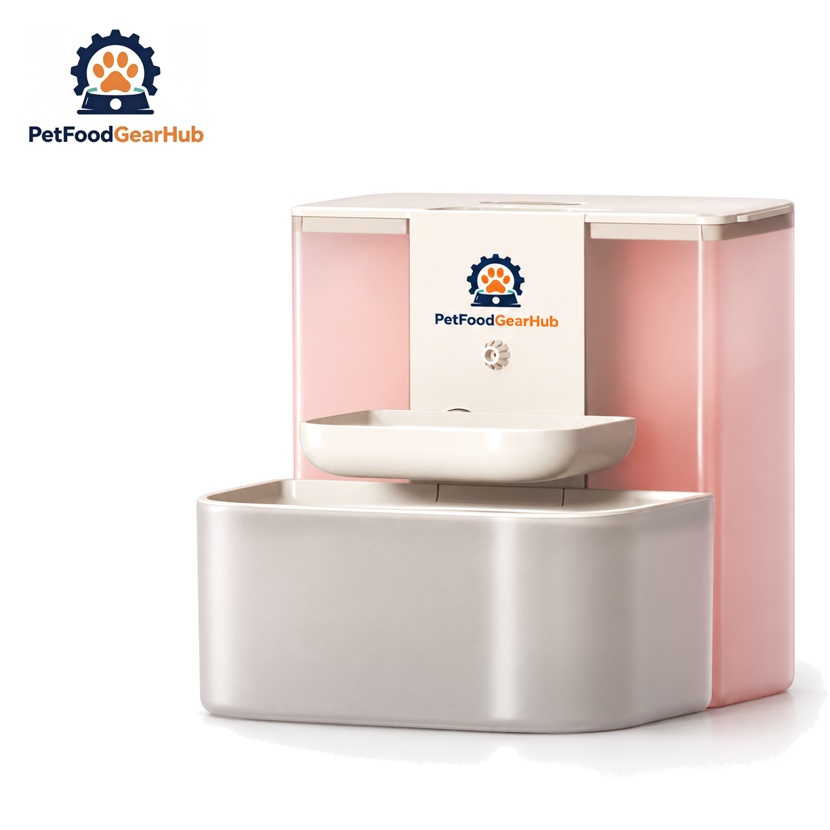 PetFoodGearHub PFGH H1PRO US Heated Pet Water Dispenser — PFGH H1 US Ceramic, Cream White
