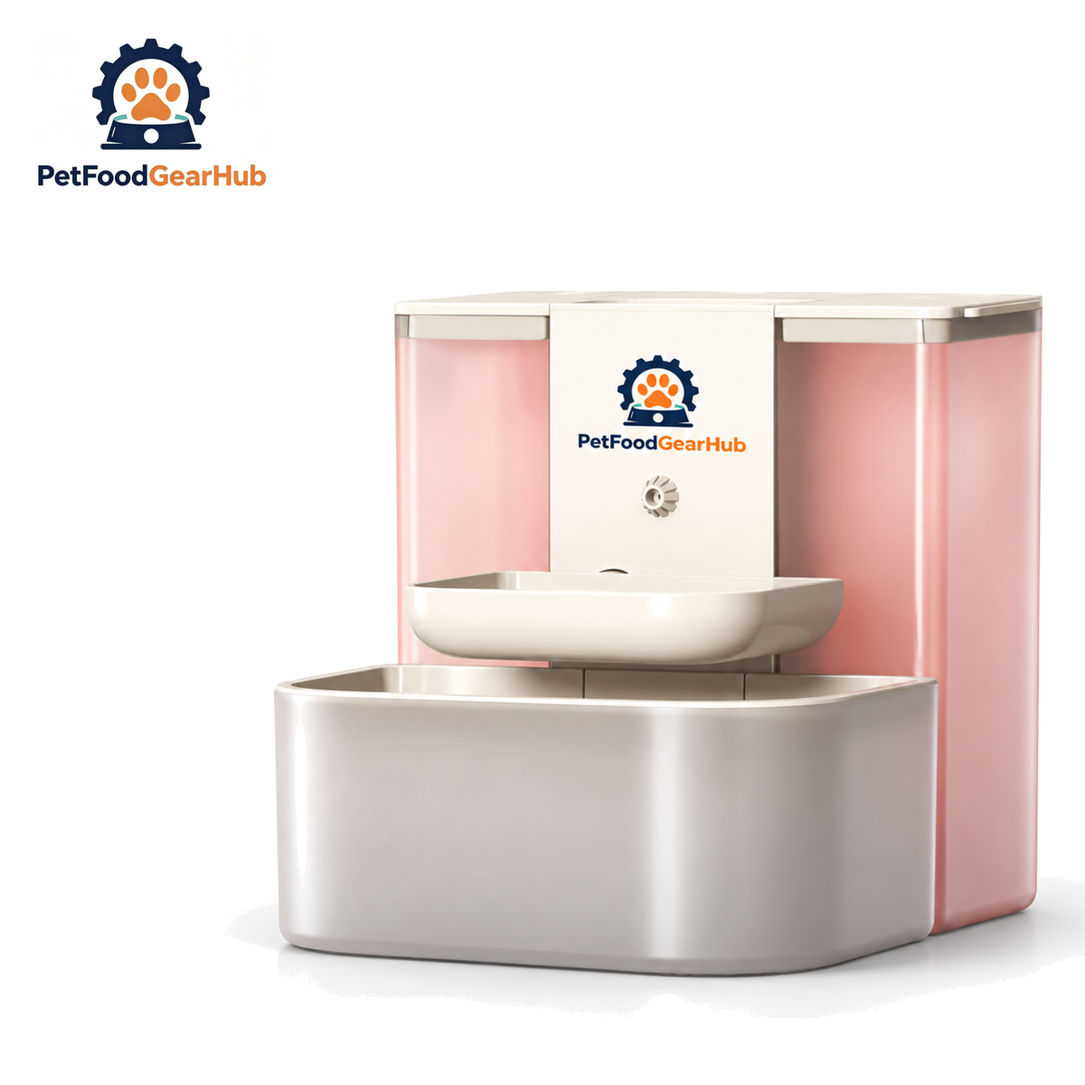 PetFoodGearHub PFGH H1PRO US Heated Pet Water Dispenser — PFGH H1 US Classic, Cream White
