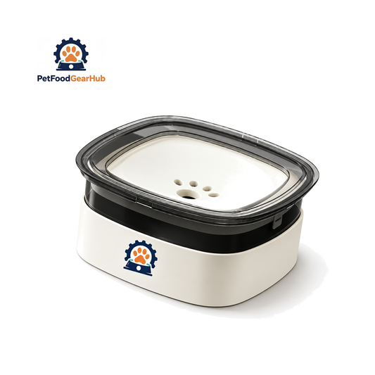 PetFoodGearHub 2 L Floating No-Spill Pet Water Bowl on a pure white background