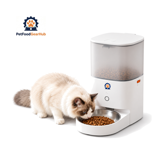 PetFoodGearHub PFGH PF21 US Smart Automatic Pet Feeder on a pure white background