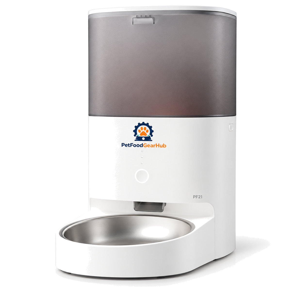 PetFoodGearHub PFGH PF21 US Smart Automatic Pet Feeder — PFGH PF21 US Standard Feeder with Stainless Steel Bowl