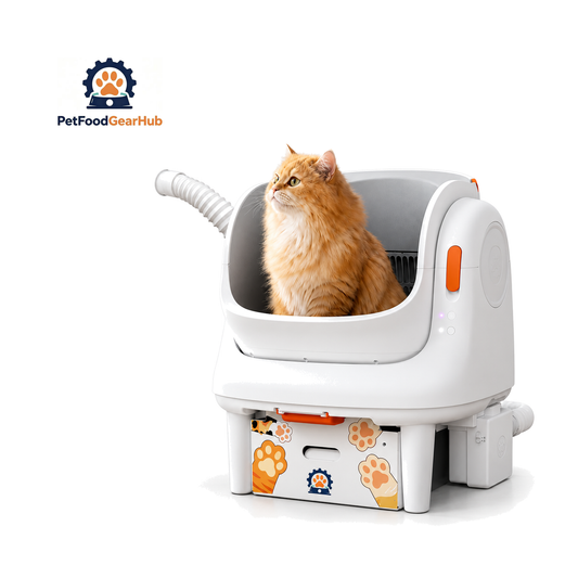PetFoodGearHub PFGH O1 US Smart Cat Litter Box Collection on a pure white background