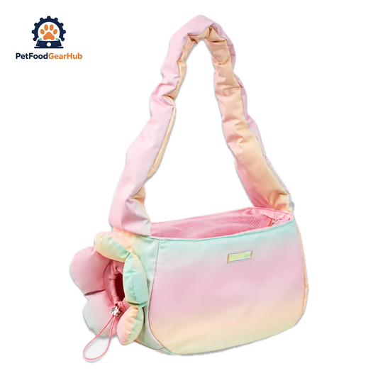 Pink Gradient Crossbody Cat Bag Carrier | PetFoodGearHub