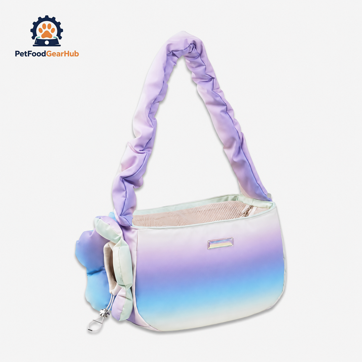 Purple & Blue Gradient Crossbody Cat Bag Carrier | PetFoodGearHub