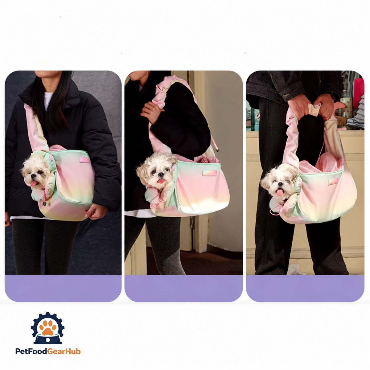 Pink Gradient Crossbody Cat Bag Carrier | PetFoodGearHub