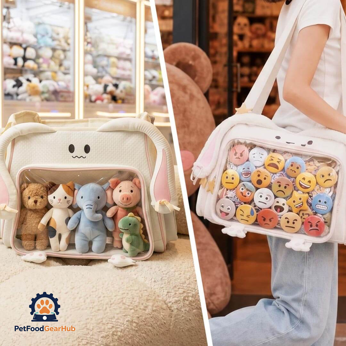 PetFoodGearHub Mallow Cat Backpack with Plush Toys | PetFoodGearHub