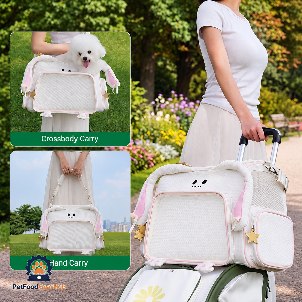 PetFoodGearHub Mallow Cat Backpack in Crossbody and Hand Carry Styles | PetFoodGearHub
