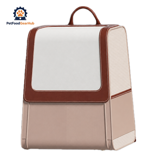 PetFoodGearHub Cat Backpack | Cat Carrier for Travel | Leather Pet Carrier | PetFoodGearHub