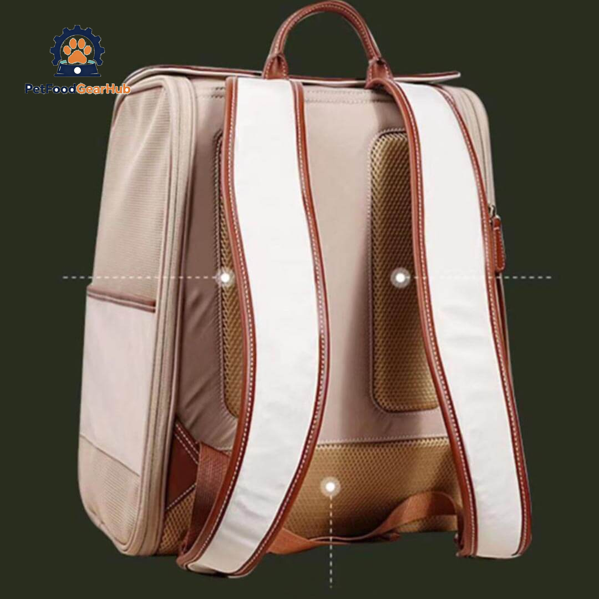 PetFoodGearHub Cat Backpack | Cat Carrier for Travel | Leather Pet Carrier | PetFoodGearHub