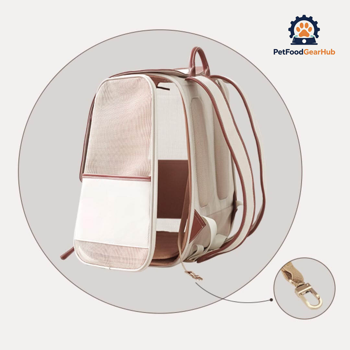 PetFoodGearHub Cat Backpack | Cat Carrier for Travel | Leather Pet Carrier | PetFoodGearHub
