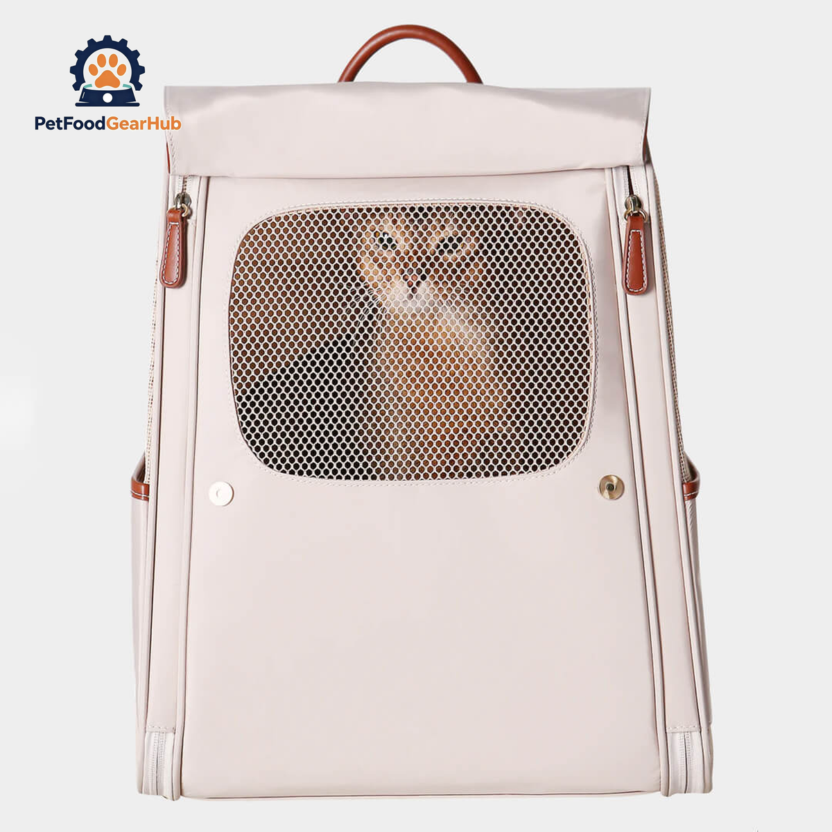 PetFoodGearHub Cat Backpack | Cat Carrier for Travel | Leather Pet Carrier | PetFoodGearHub