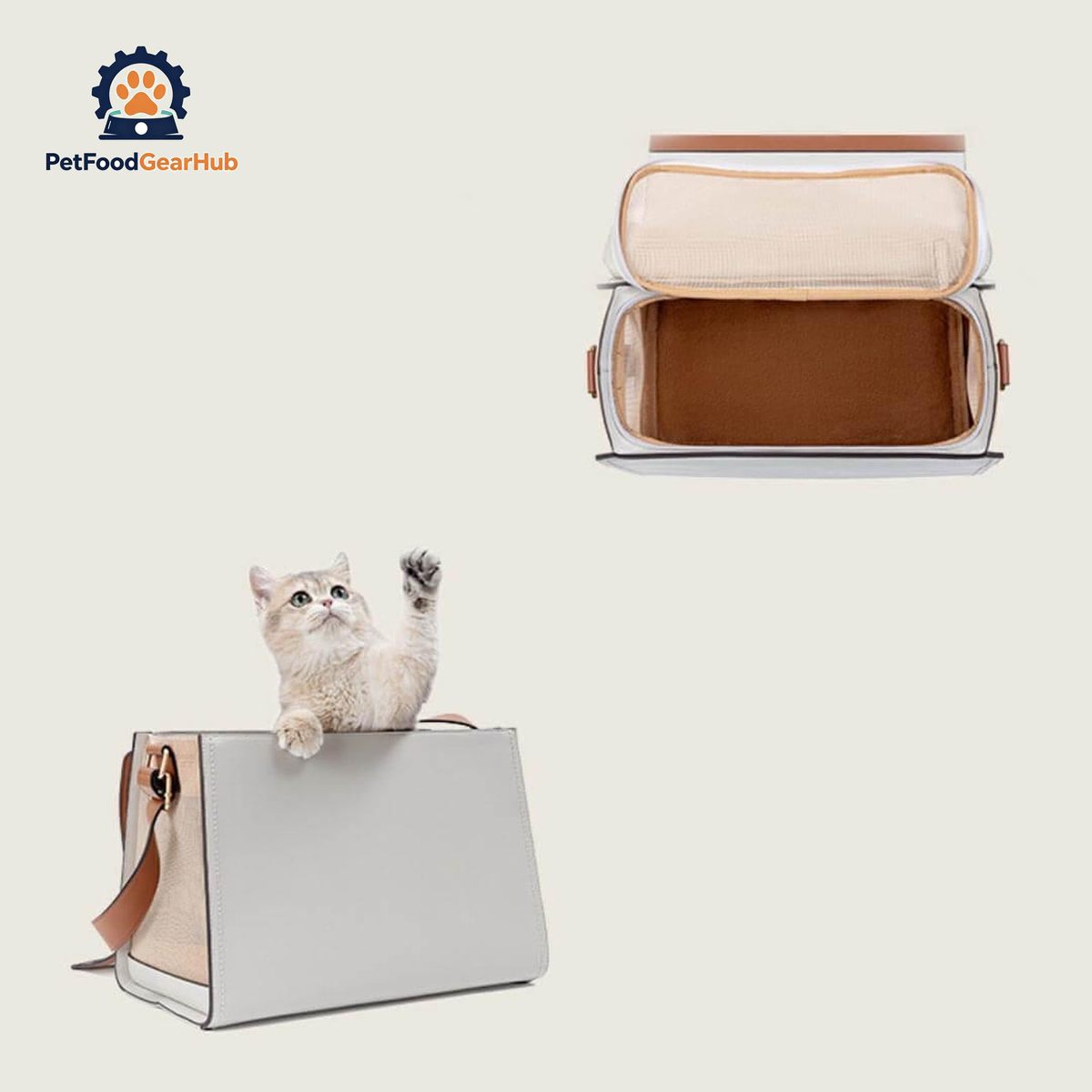 PetFoodGearHub Designer Cat Carrier | Cat Carrier for Travel | PetFoodGearHub