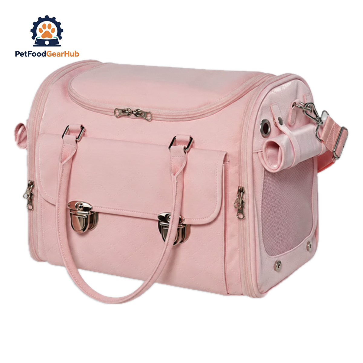 PetFoodGearHub Romy Airline Cat Carrier in Pink | PetFoodGearHub