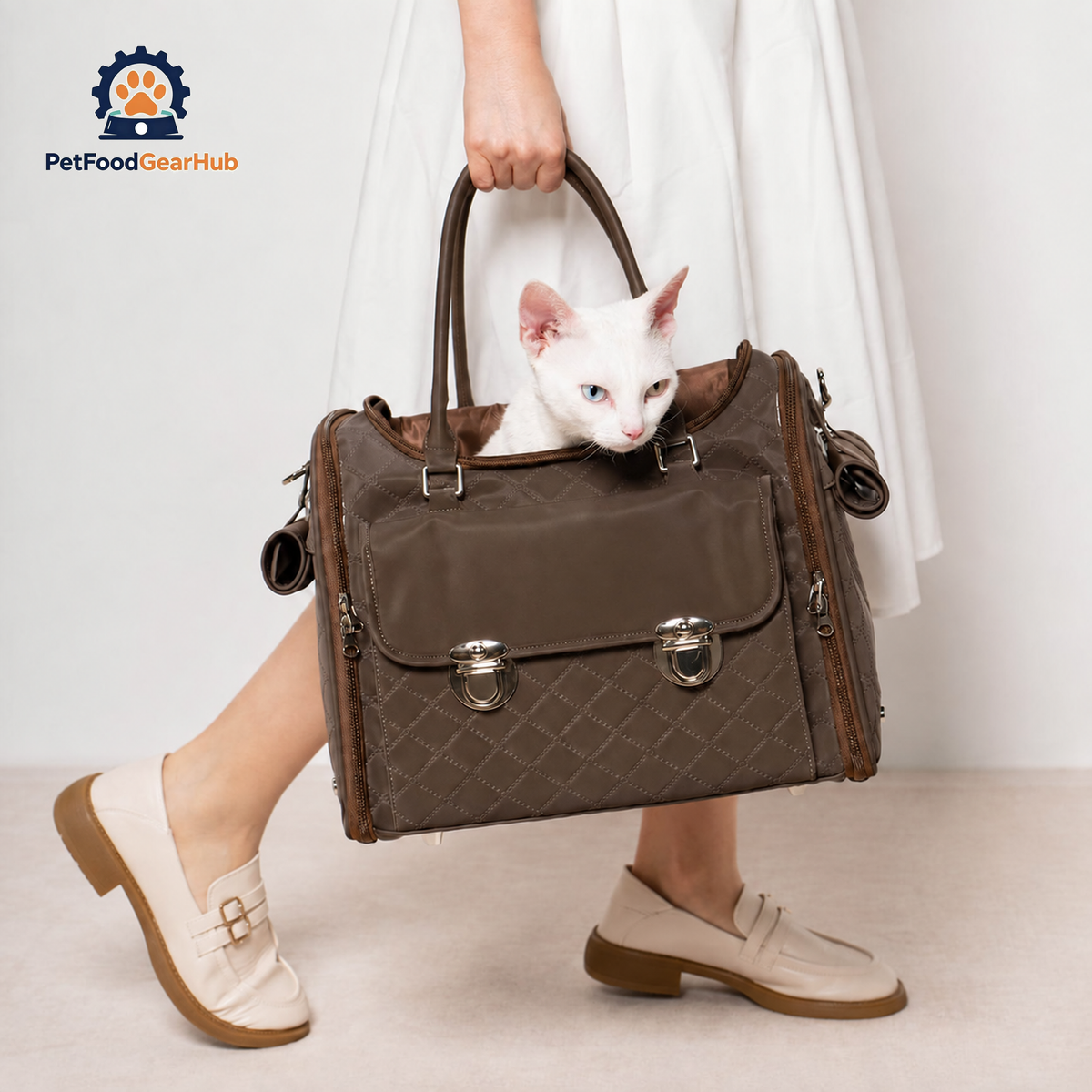 PetFoodGearHub Romy Airline Cat Carrier Hand-Carried with Cat | PetFoodGearHub