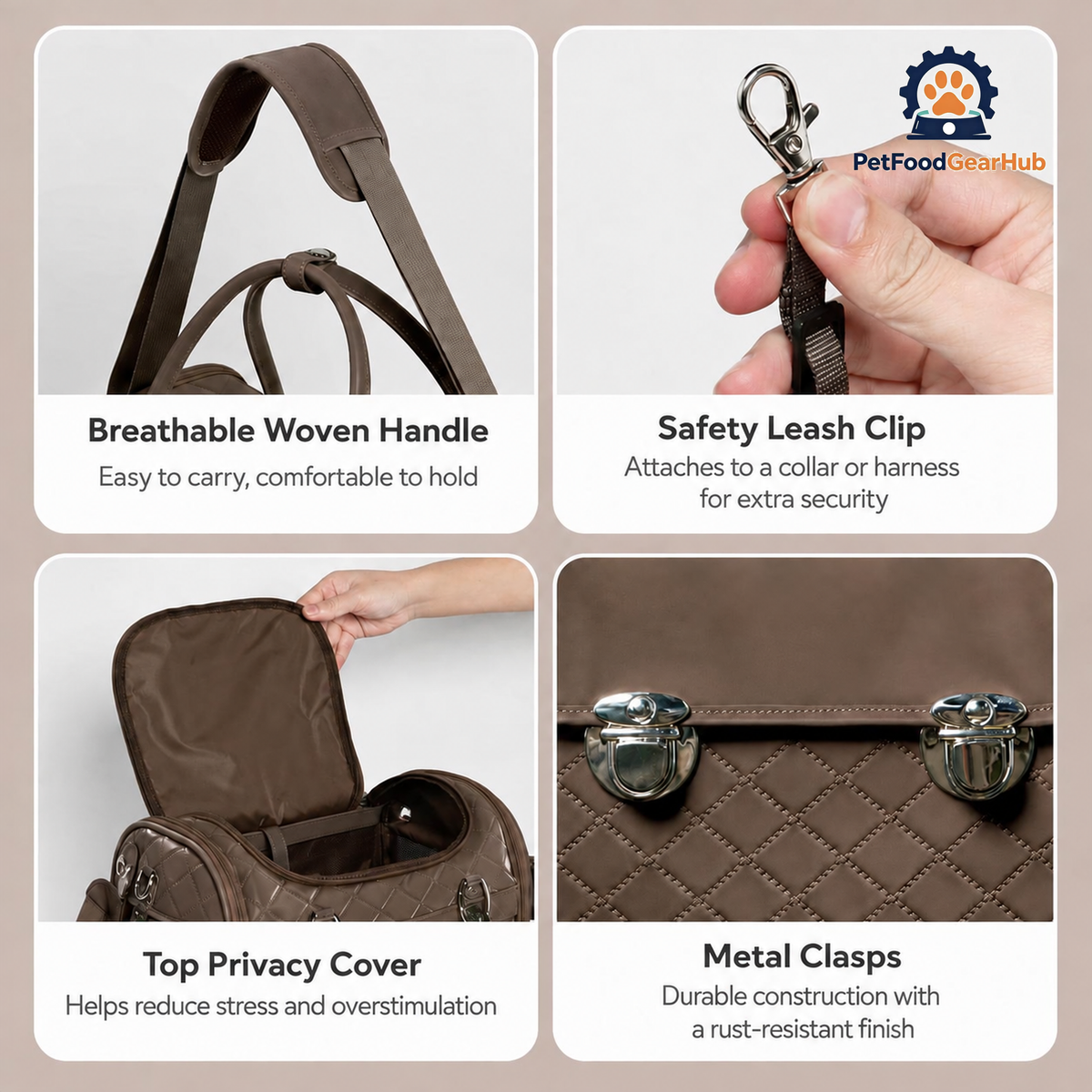 PetFoodGearHub Romy Airline Cat Carrier with Safety Leash and Privacy Cover | PetFoodGearHub