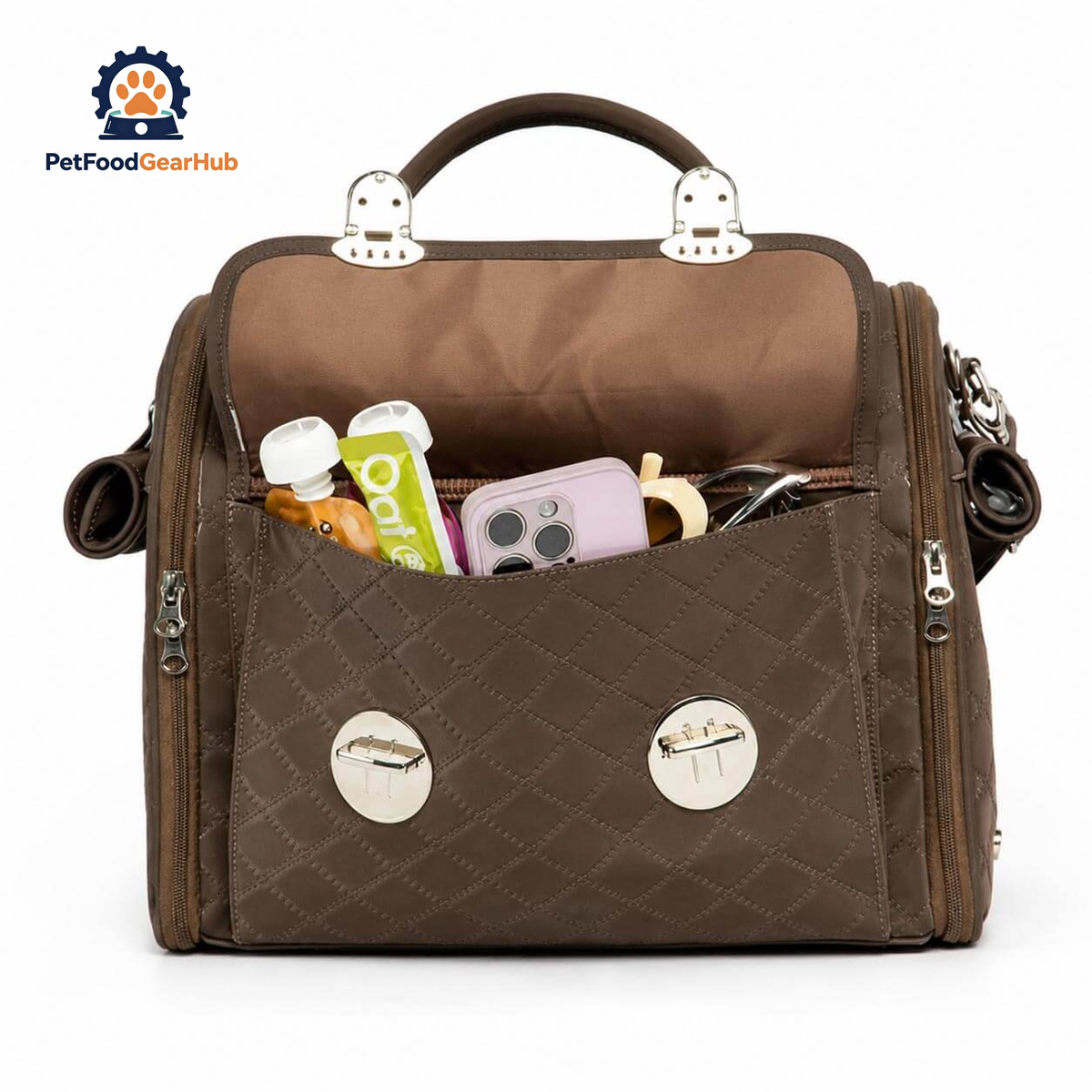 PetFoodGearHub Romy Airline Cat Carrier with Open Storage Pocket | PetFoodGearHub