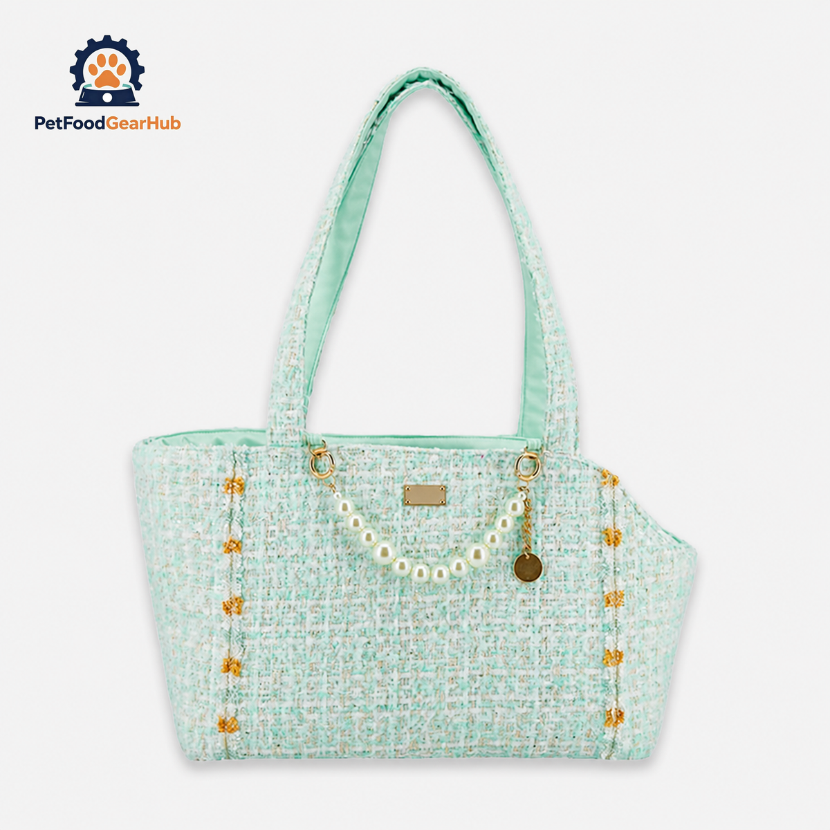 PetFoodGearHub Cat Shoulder Bag in Mint Green | PetFoodGearHub