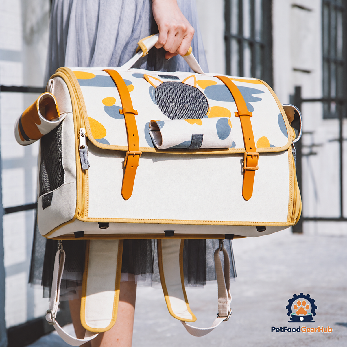 PetFoodGearHub Cat Duffle Bag Backpack | Cat Carrier for Travel | PetFoodGearHub