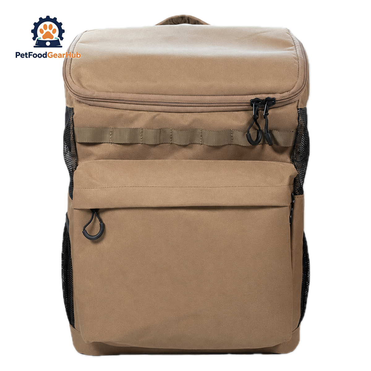 Outdoor Stylish Cat Backpack with Litter Tray in Tan | PetFoodGearHub