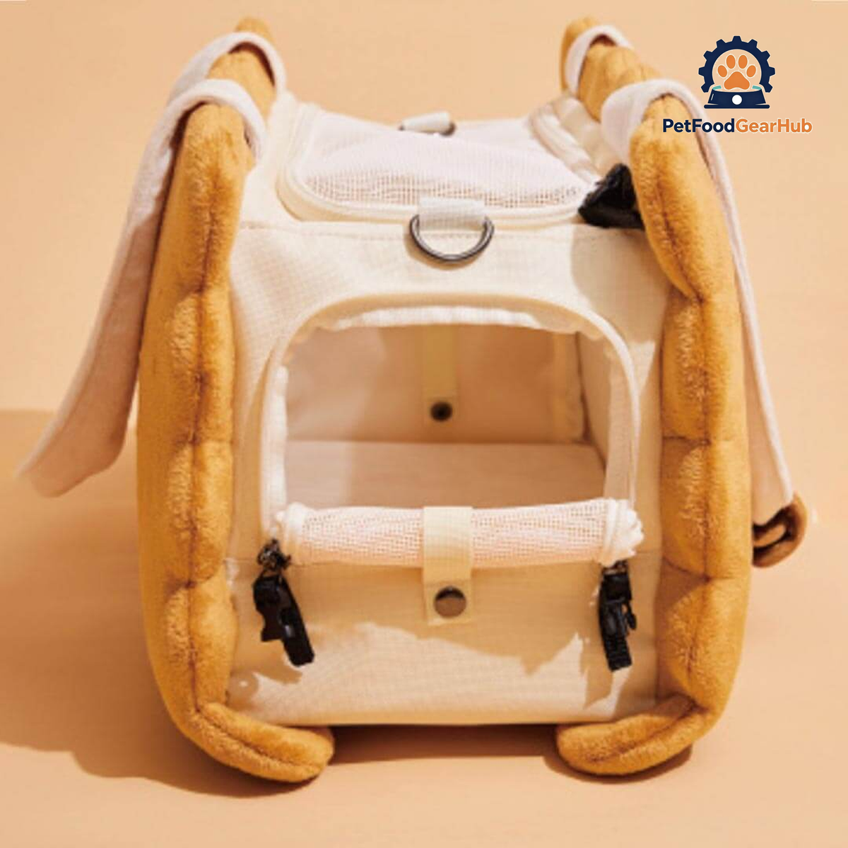 PetFoodGearHub Cookie 2-in-1 Cat Handbag & Shoulder Bag | Stylish Brown Cat Bag | PetFoodGearHub