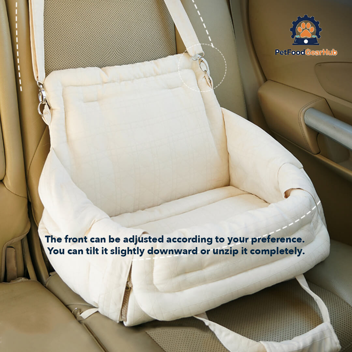 Cat Car Carrier Easily Secured in Car with Shoulder Straps | PetFoodGearHub