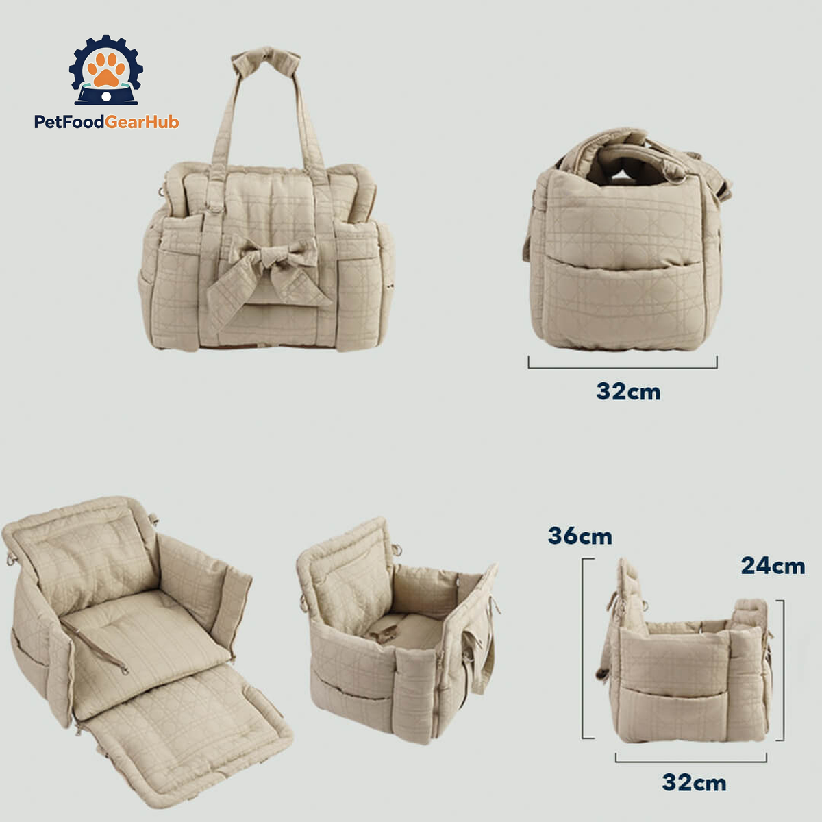 Cat Car Carrier with Detailed Dimensions | PetFoodGearHub