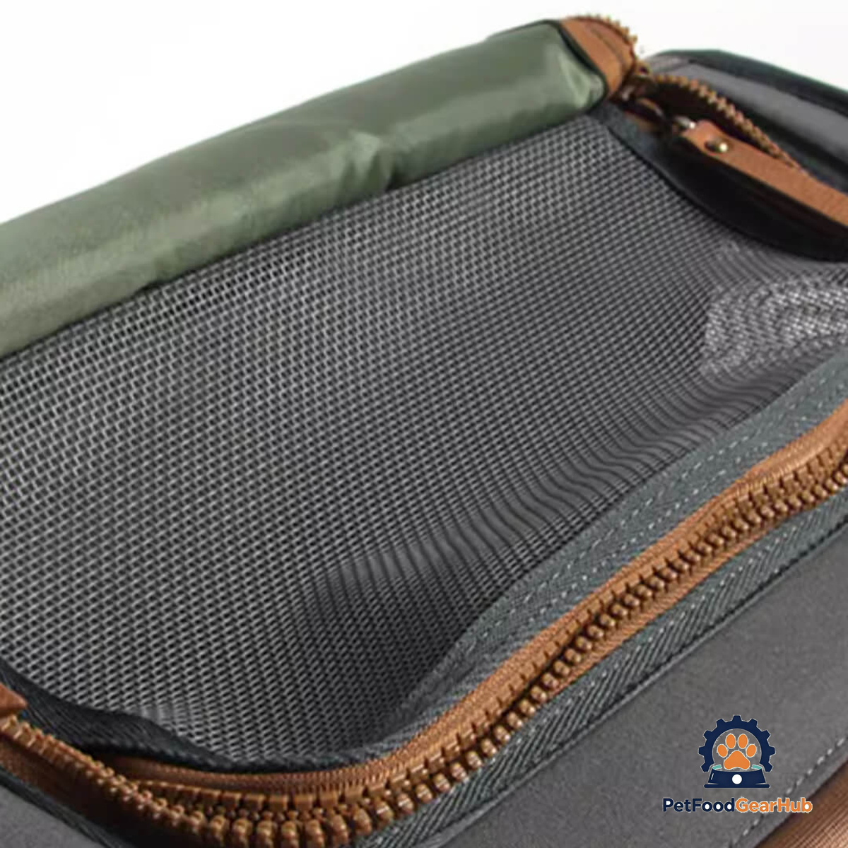 Top Mesh Opening of Cat Carrier Backpack | PetFoodGearHub