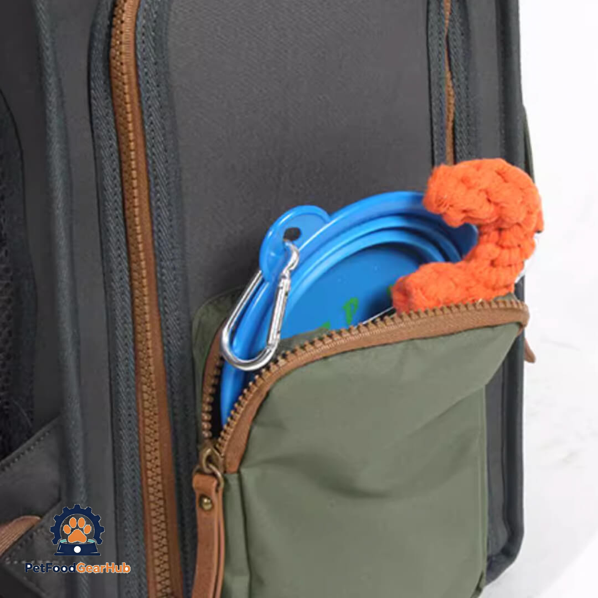 Side Storage Pocket on Backpack | PetFoodGearHub