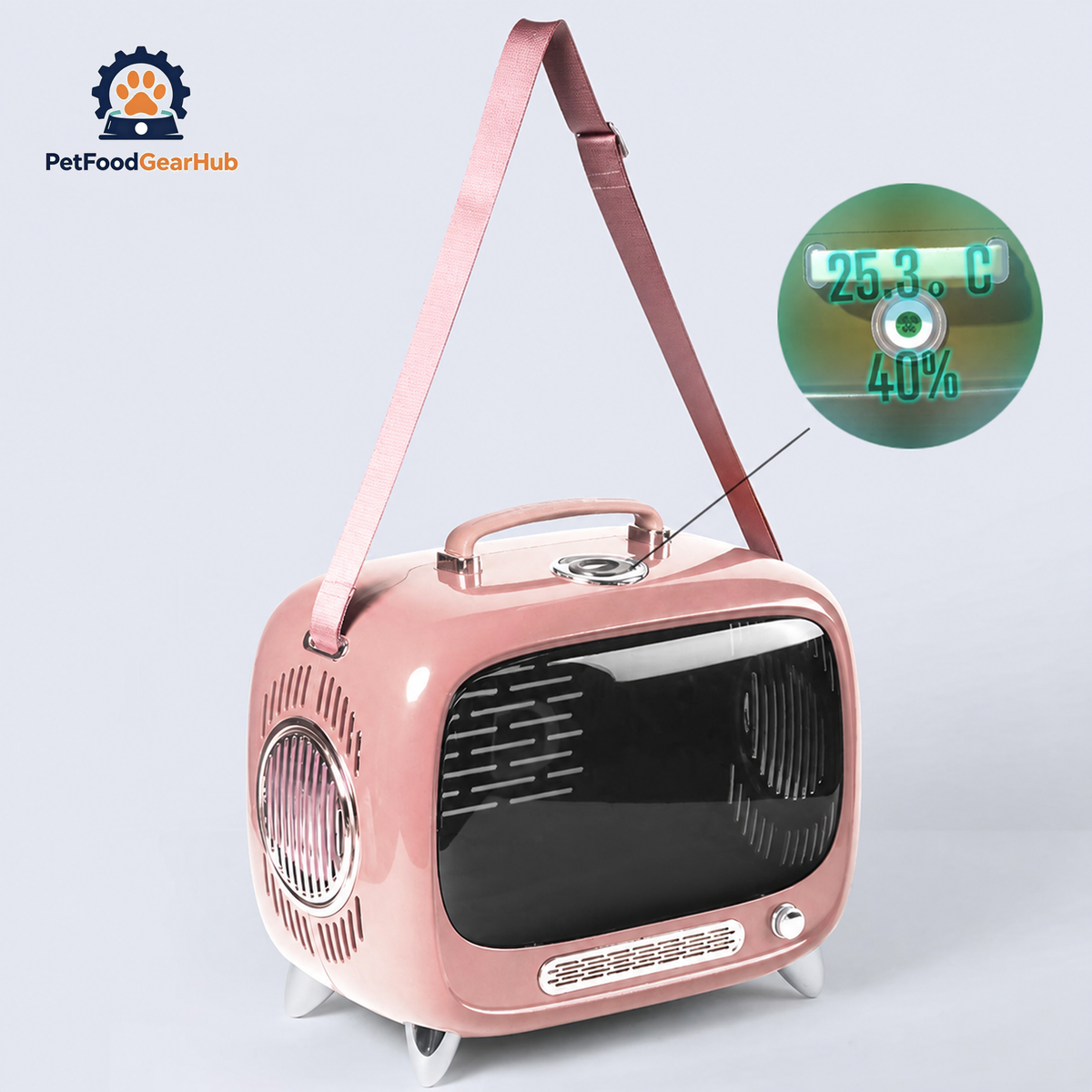 PetFoodGearHub Cat Carrier | Pink Travel Carrier For Pets | PetFoodGearHub