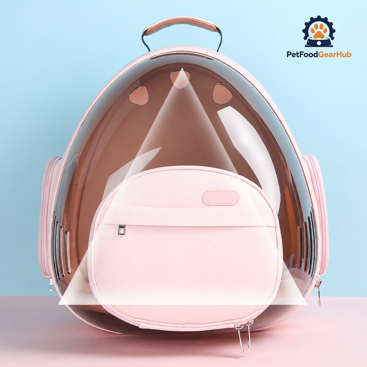 Castronaut Space Cat Backpack | Pink Cat Backpack with Window | PetFoodGearHub